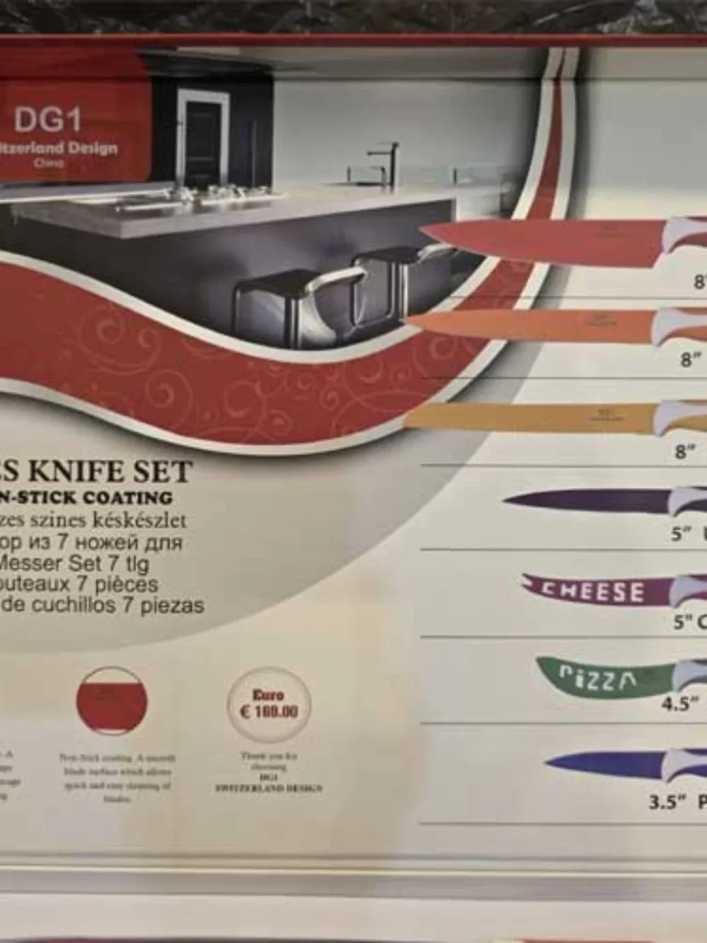 DGI Swizterland Design 7-piece Knife Set & Ceramic Peeler NEW